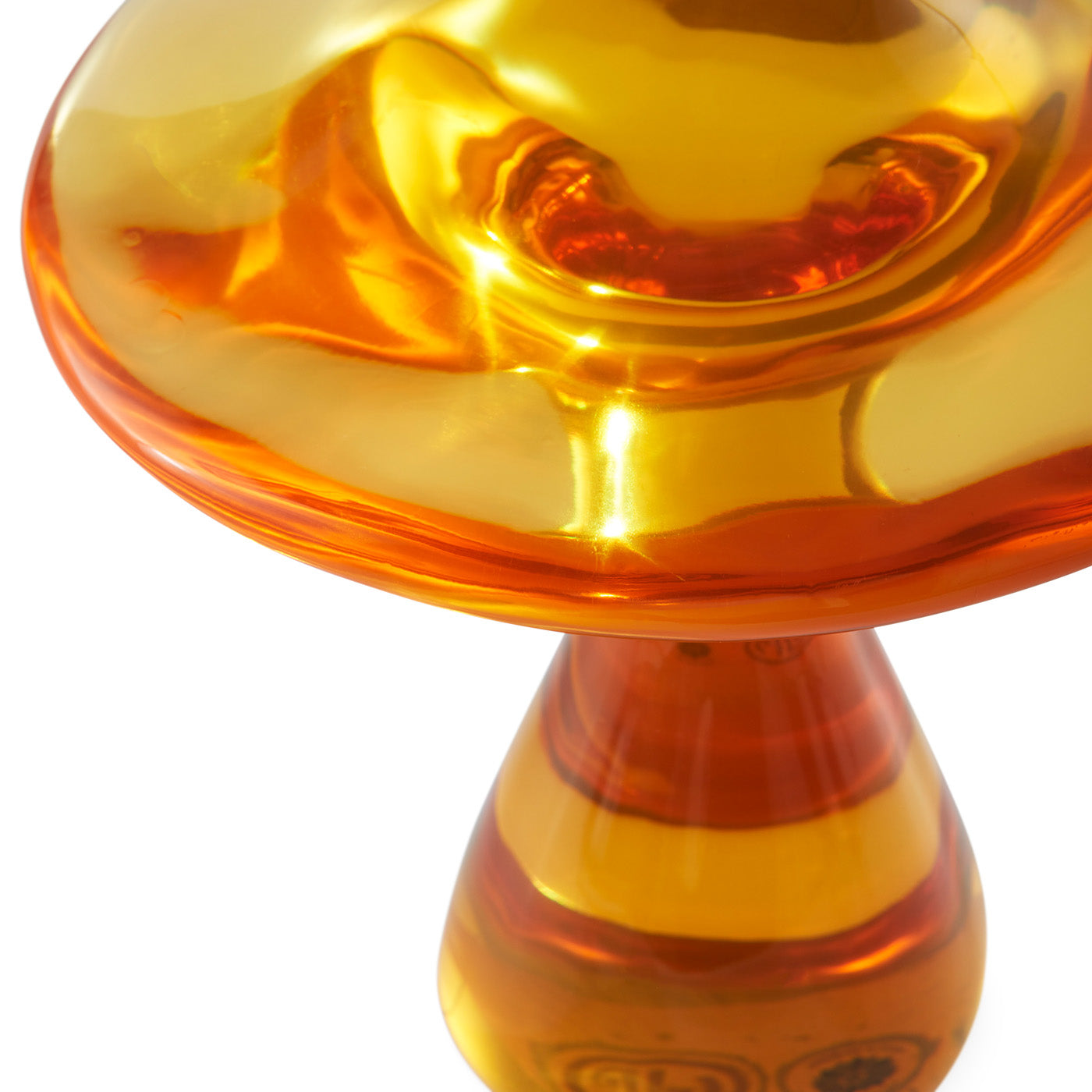 Objet champignon en acrylique orange
