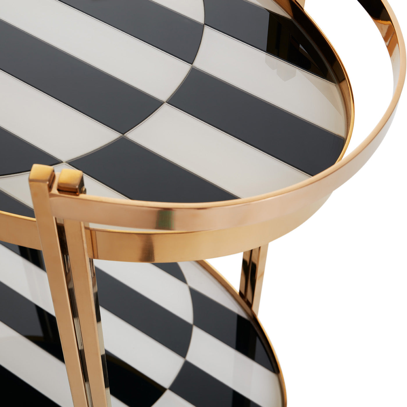 Chariot de bar Op Art
