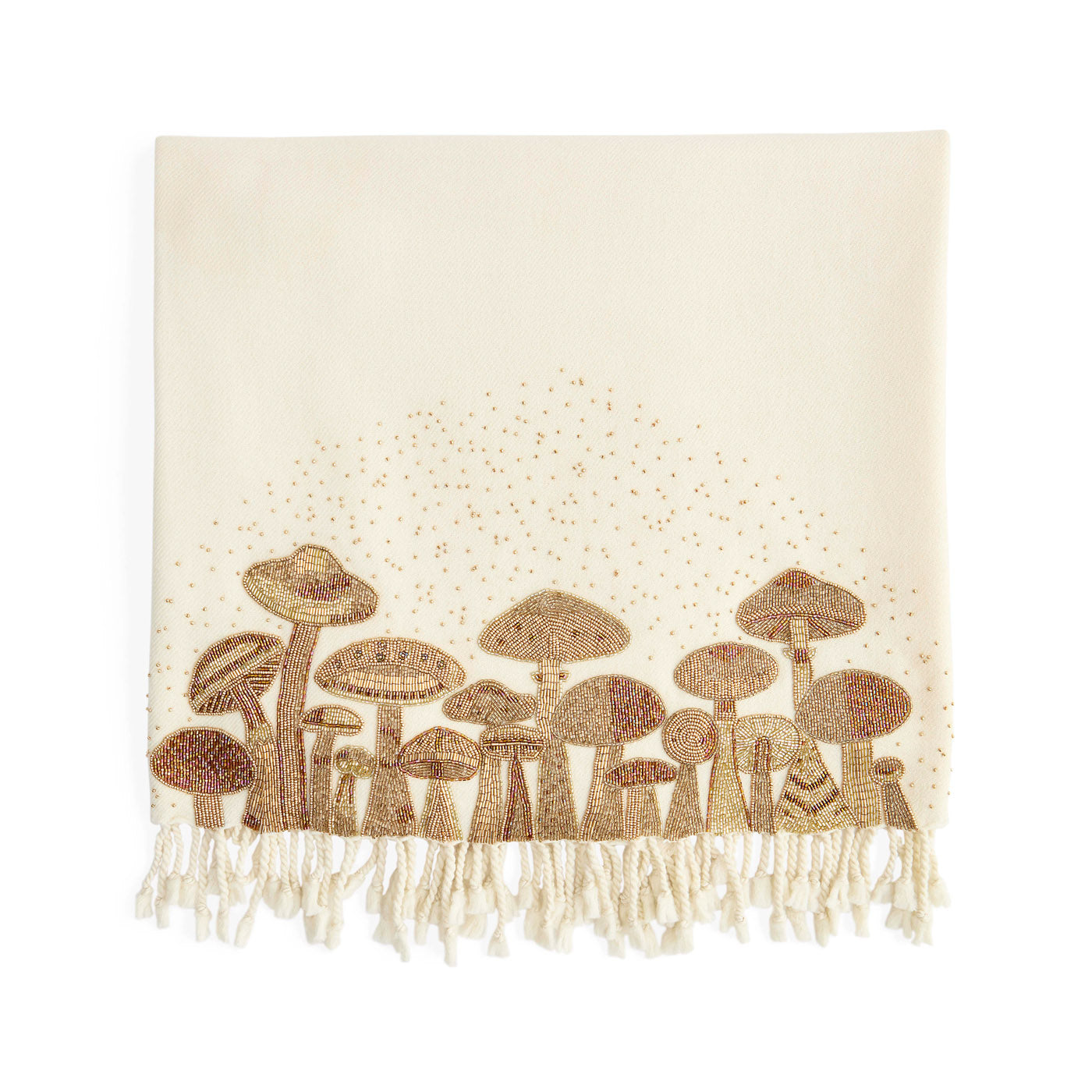 Jeté orné de champignons
