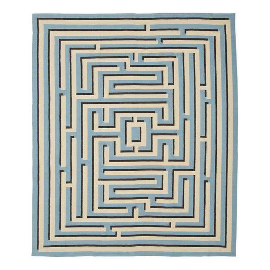 Tapis tissé plat Labyrinth
