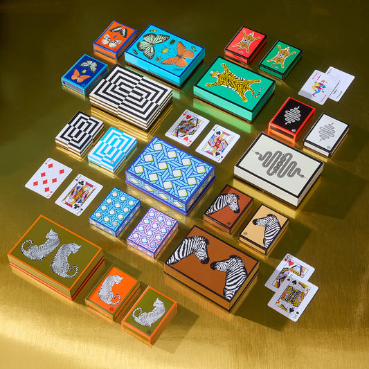 Ensemble de cartes laquées Basketweave