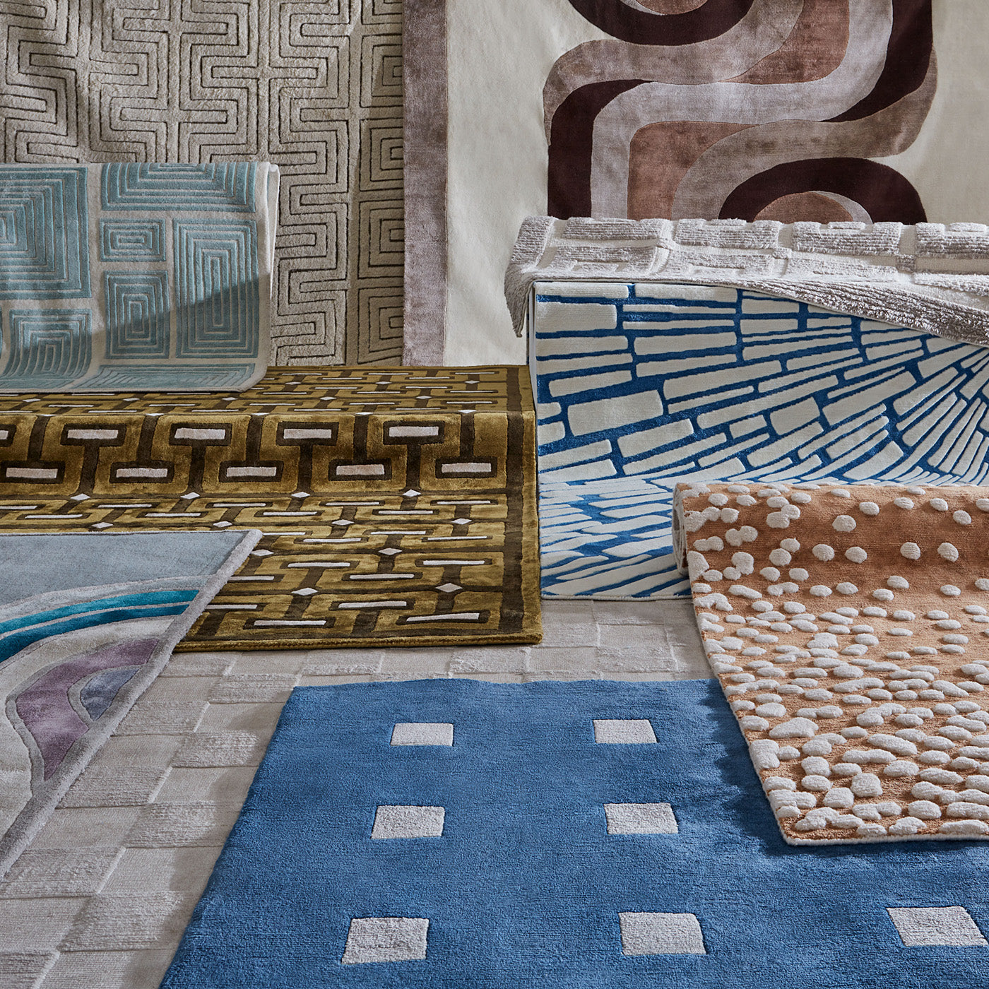 Tapis noué à la main en vapeur