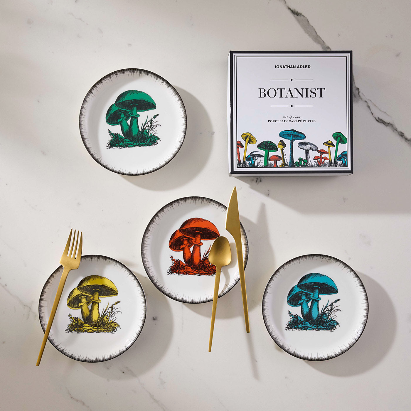 Ensemble d'assiettes à canapé Botanist