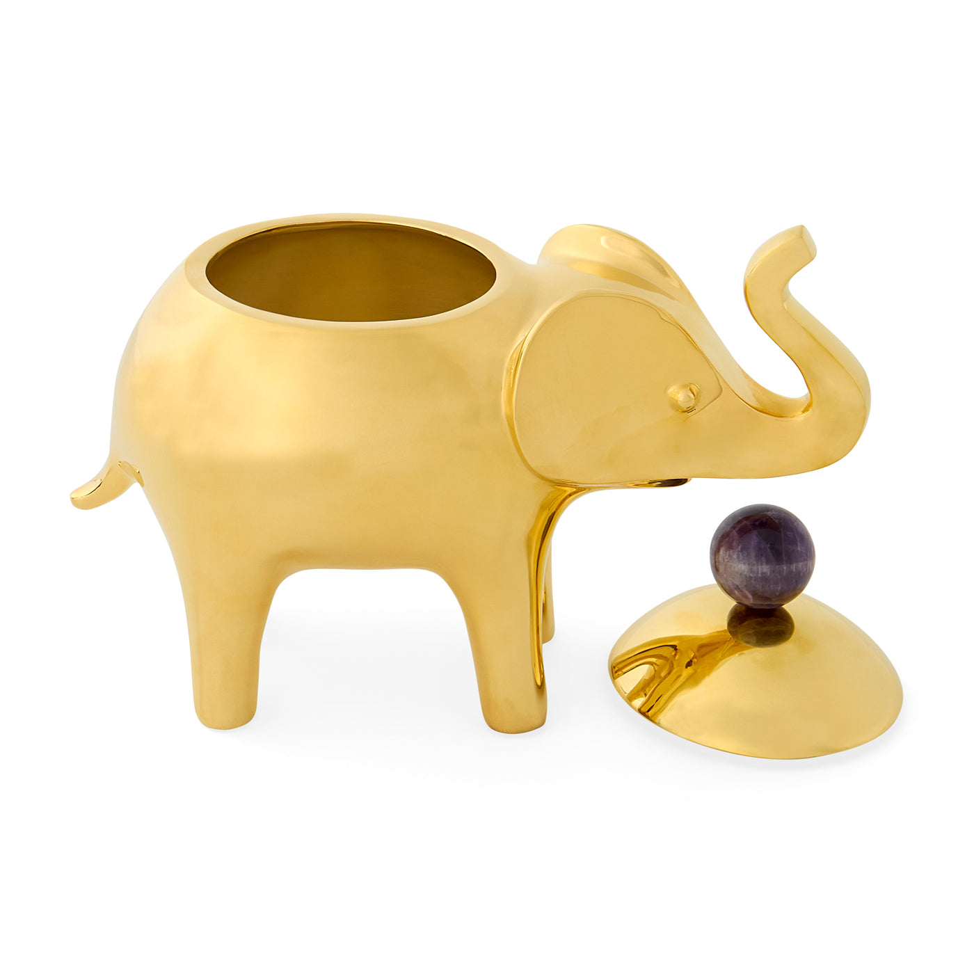 Boîte éléphant en laiton