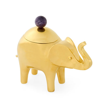 Boîte éléphant en laiton