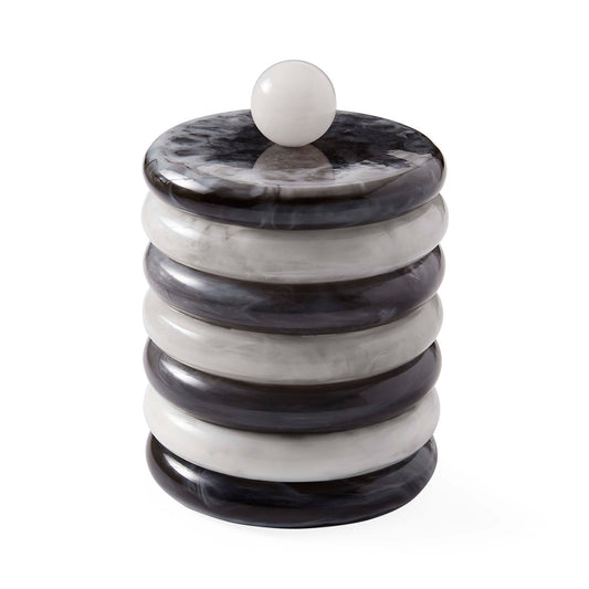 Seau à glace noir et blanc Como