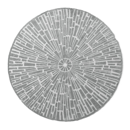 Tapis rond noué à la main Sunburst
