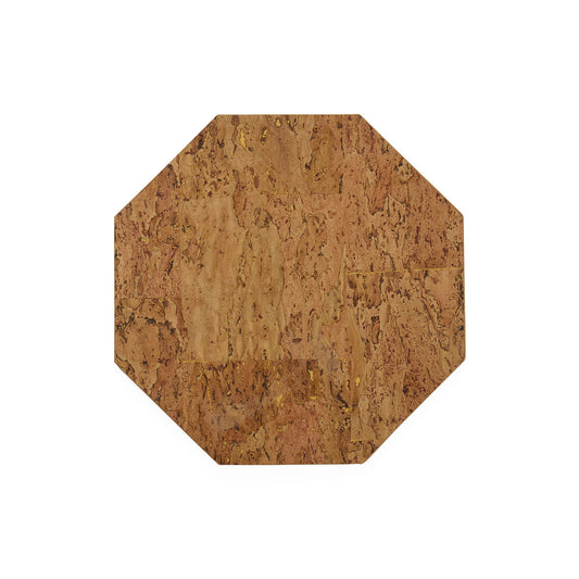 Ensemble de sets de table octogonaux en liège métallisé