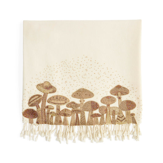 Jeté orné de champignons