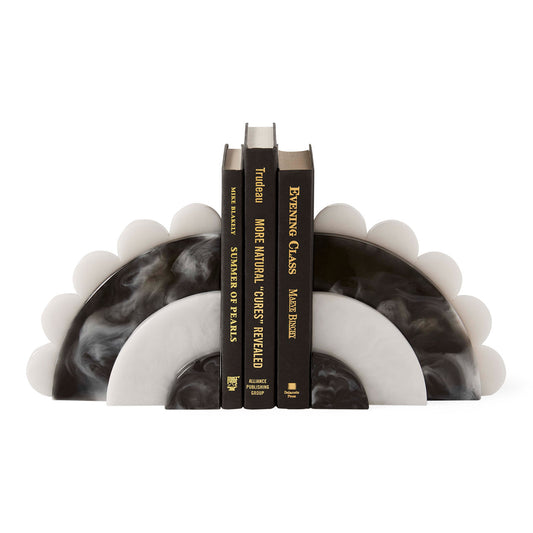 Serre-livres Como noir et blanc