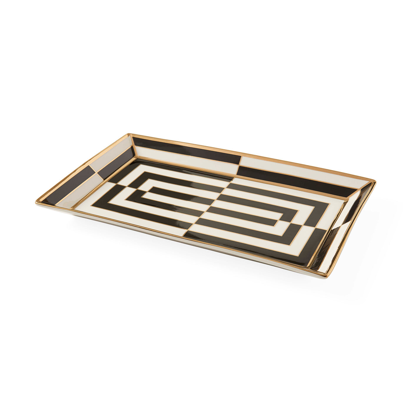 Plateau de service rectangulaire Op Art