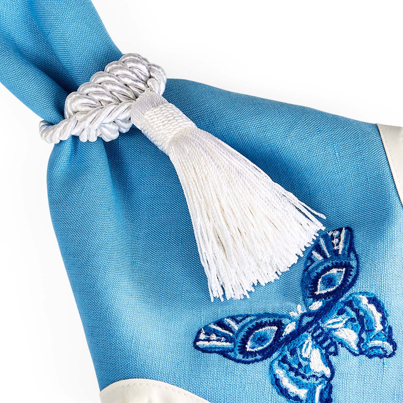 Ensemble de ronds de serviette à pompons